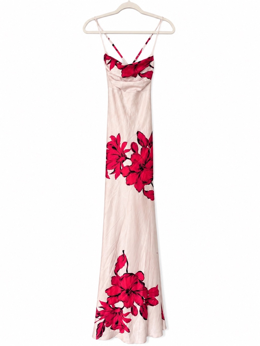 NWT Sensi & Cade Floral Satin Maxi Dress – Size Large